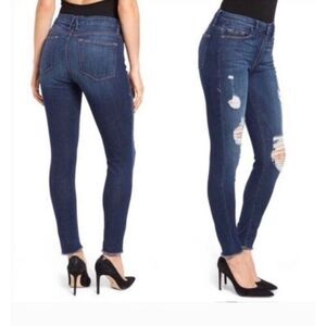 Good American Good Legs Jeans Skinny Distressed Raw Hem Size 4/27 Made In‎ USA